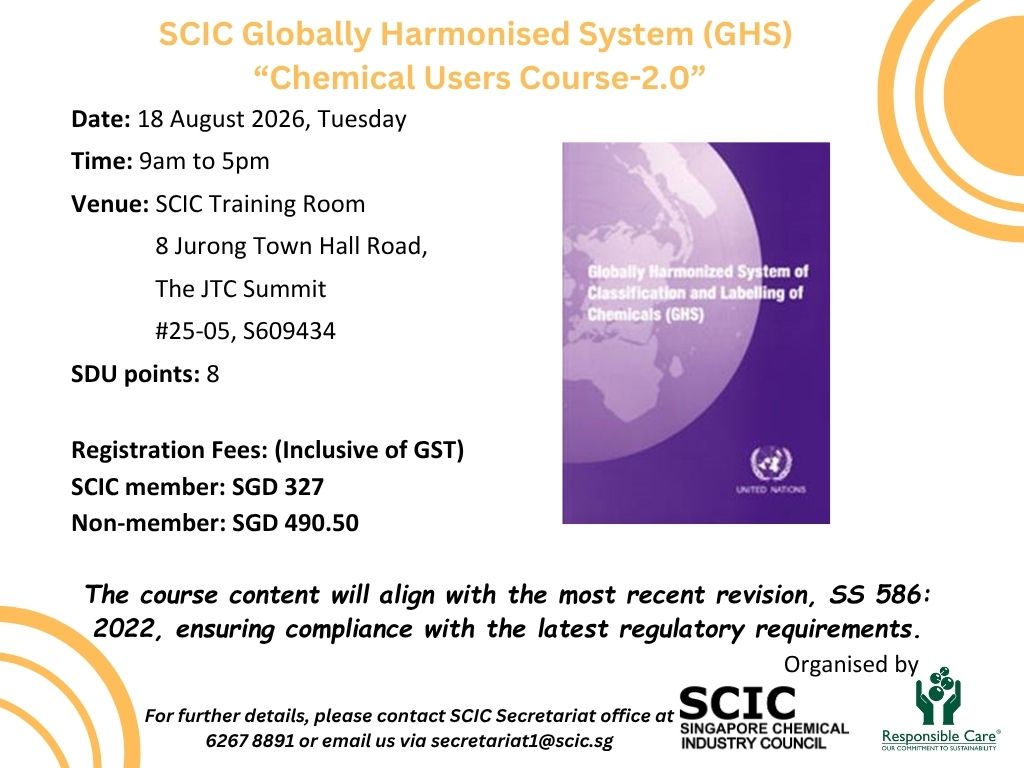 SCIC GHS Chemical User course 2.0 Aug 2026
